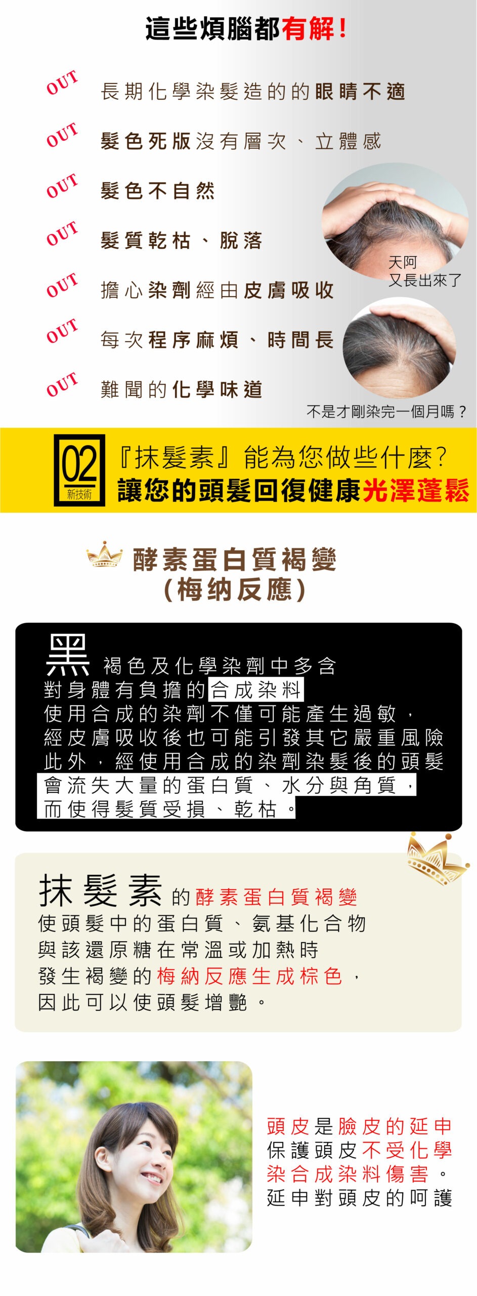 白髮變黑髮的黑髮神器抹髮素解決白髮又護髮